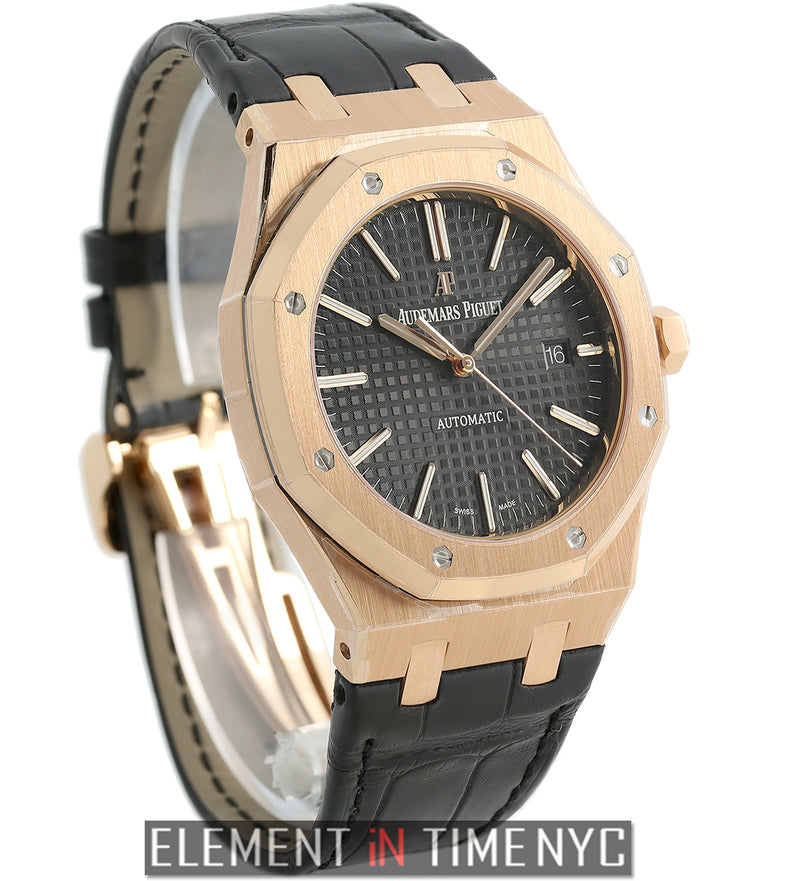 41mm 18k Rose Gold Black Dial Automatic