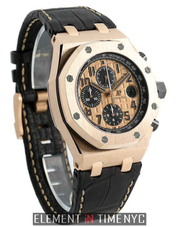 Chronograph 42mm 18k Rose Gold Gold Dial