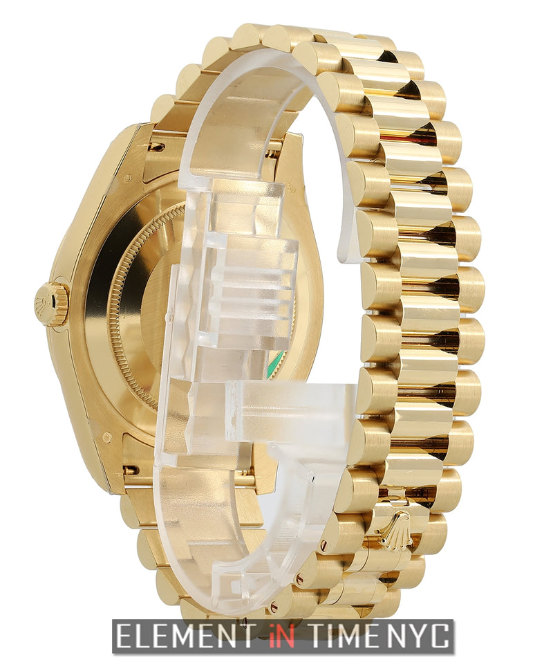 President 41mm 18k Yellow Gold Baguette Diamond & Ruby Dial