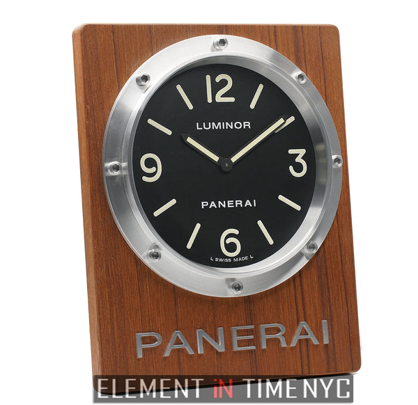 Luminor Steel 20cm Black Dial Wall Clock Quartz 2012