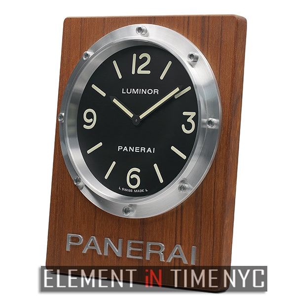 Luminor Steel 20cm Black Dial Wall Clock Quartz 2012