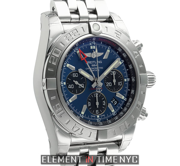 44mm GMT Stainless Steel Blue Dial