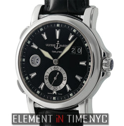 Dual Time Big Date 42mm Stainless Steel Black Dial
