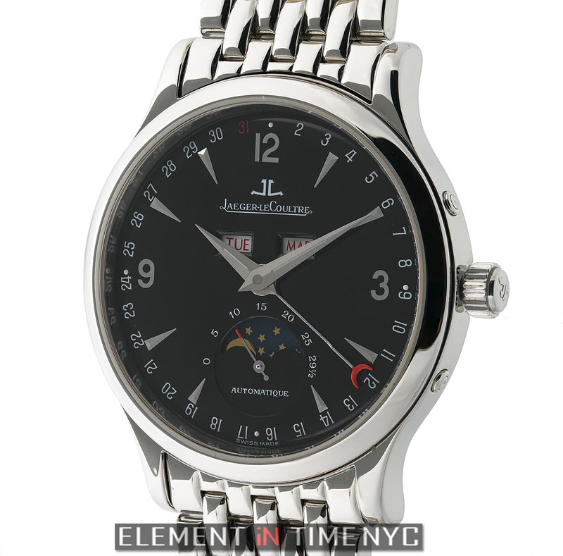 Master Moon Stainless Steel 37mm Black Dial