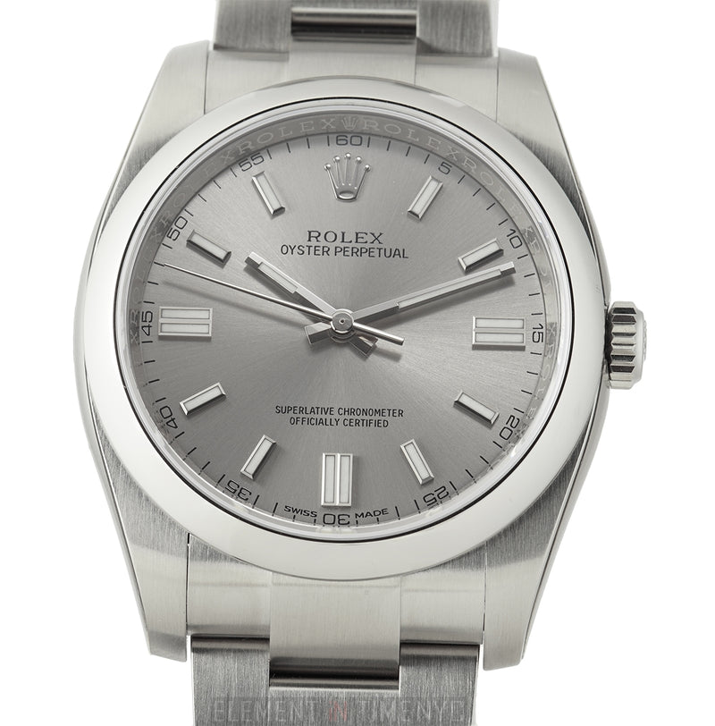 No-Date Stainless Steel 36mm Steel Dial
