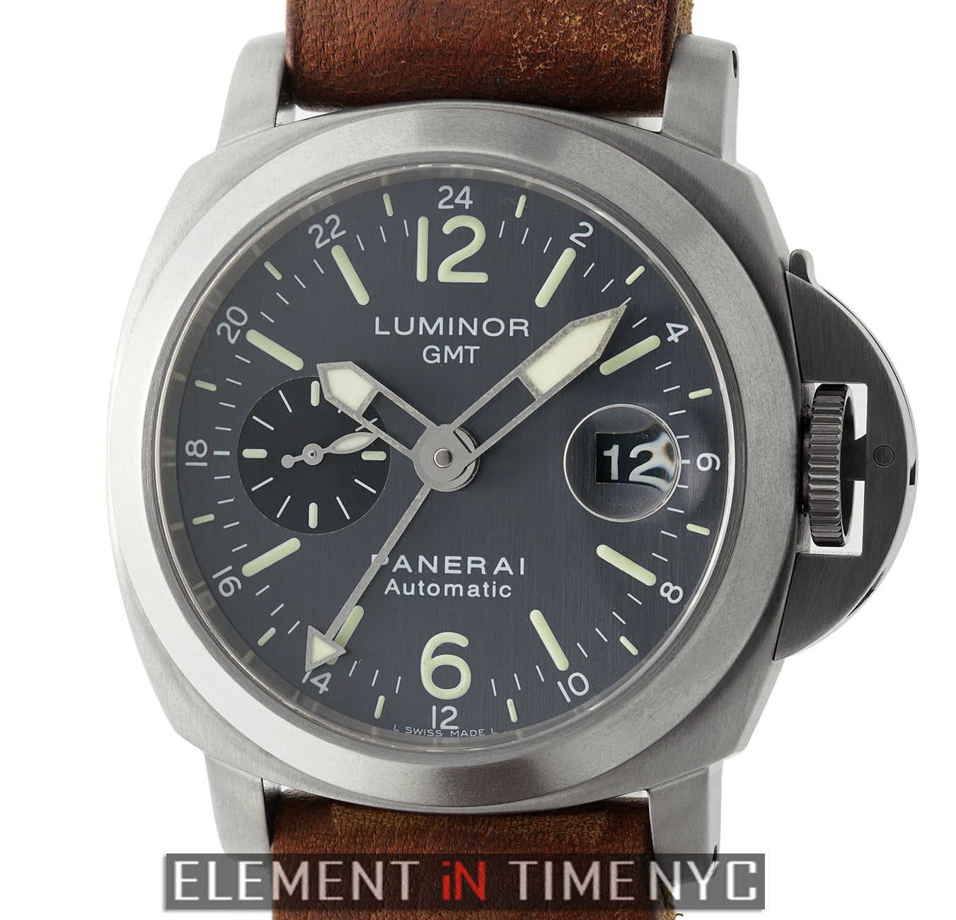 Officine Panerai Luminor GMT 44mm Titanium Anthracite Dial E