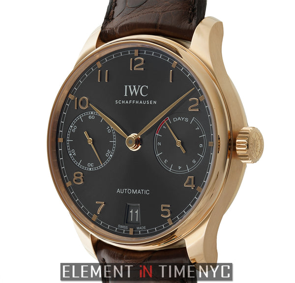 Portuguese 7 Day Automatic 18k Rose Gold Ardoise Dial