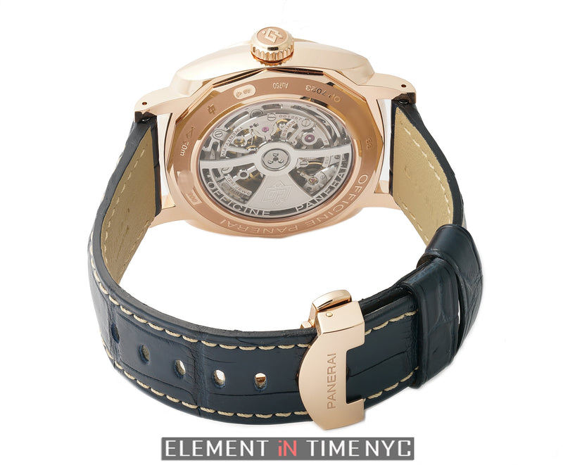 Officine Panerai Radiomir 1940 10 Days GMT 18k Rose Gold Blue Dial