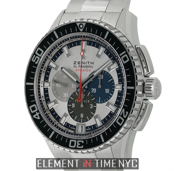 Stratos Flyback Chronograph Steel 45mm Silver Dial