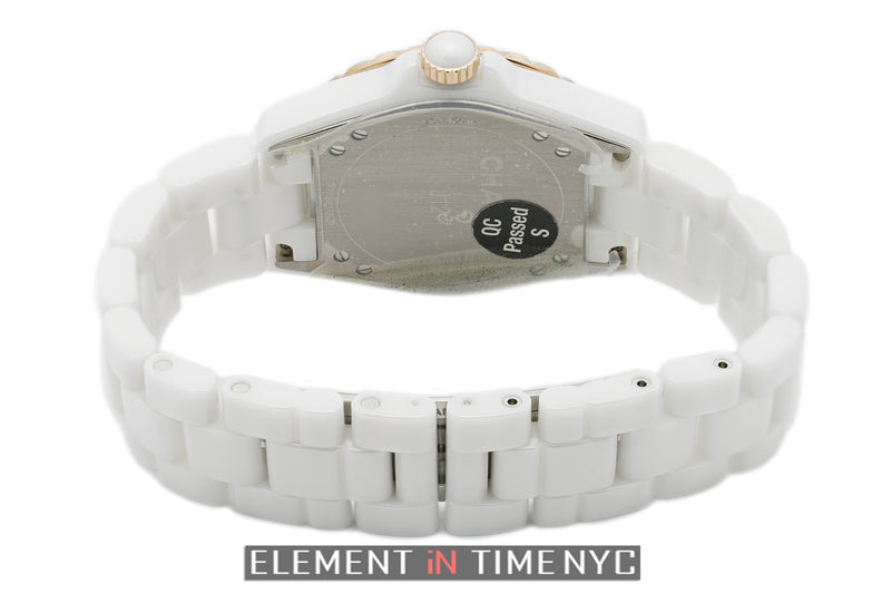 Chanel J12-365 Ceramic & 18k Rose Gold 34mm Silver Index Dial – Element iN  Time NYC