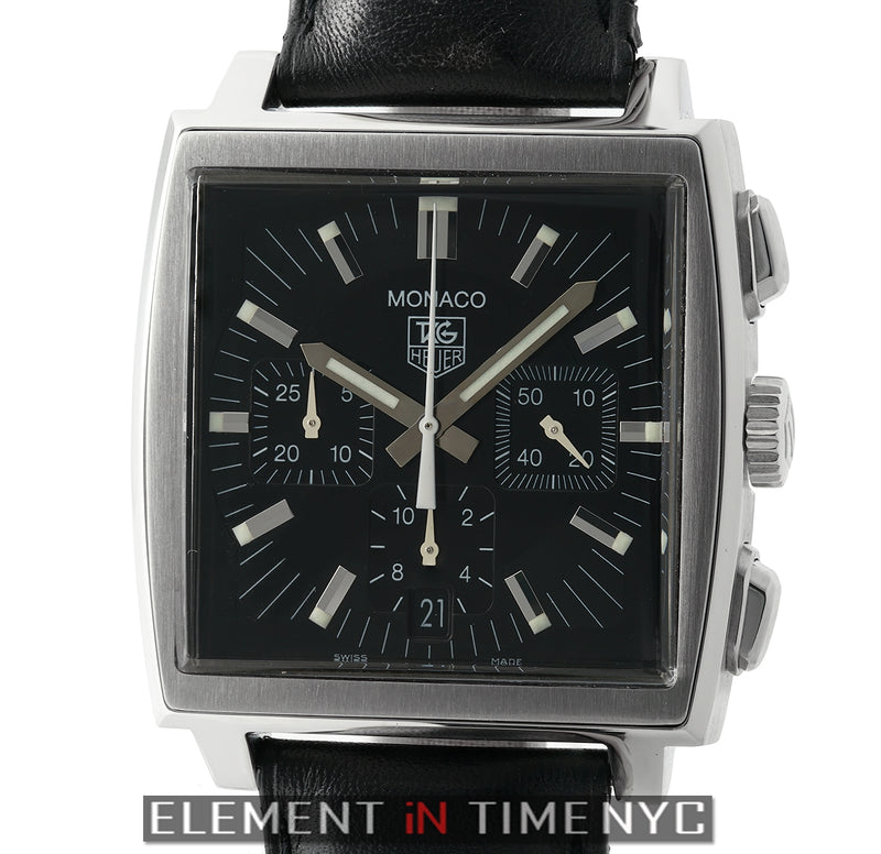 Chronograph Stainless Steel Black Dial 38mm