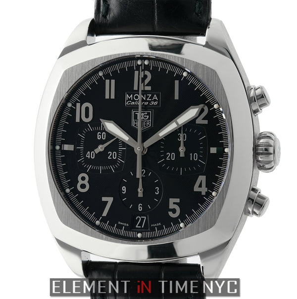 Calibre 36 Chronograph Stainless Steel Black Dial 38mm