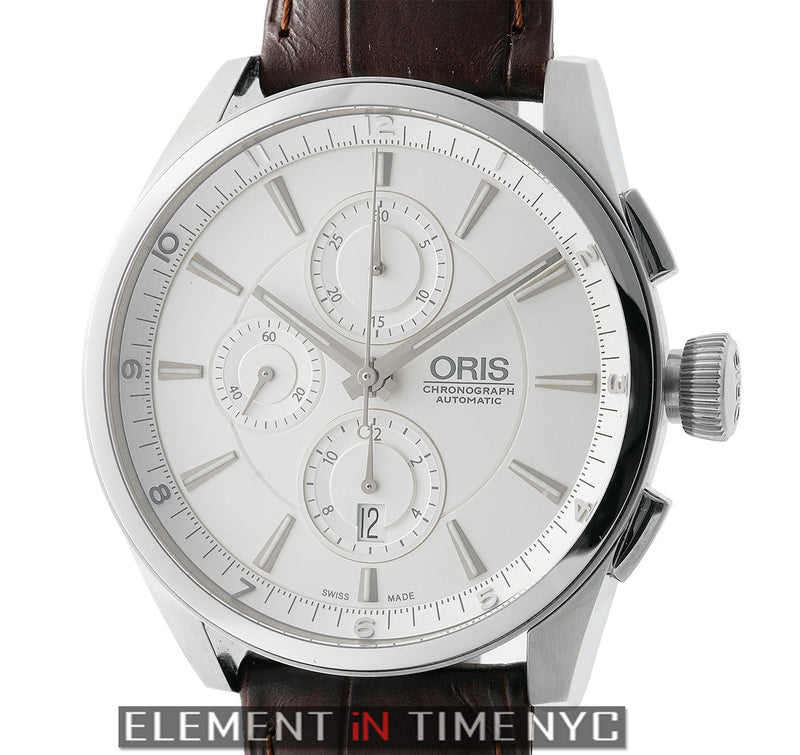 Chronograph Stainless Steel 44mm Silver Dial