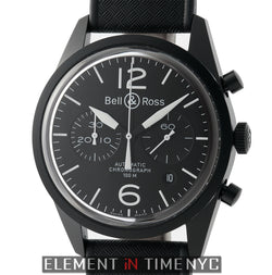 Chronograph PVD Coated Stainless Steel 42mm Black Dial