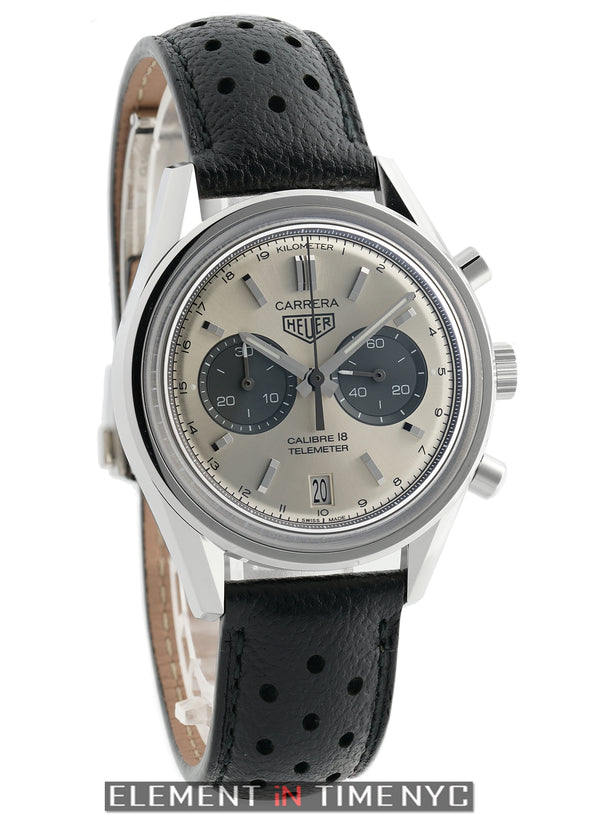 Calibre 18 Chronograph 2015 Re-Edition 39mm Steel Silver Dial