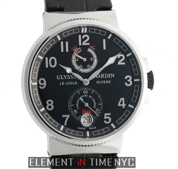 Chronometer Manufacture Stainless Steel 43mm Black Dial