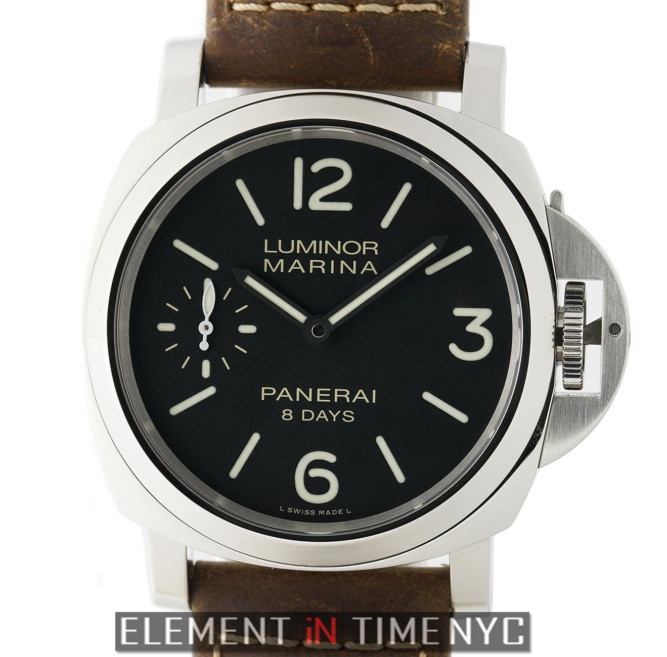 Panerai Luminor Marina 8 Days Steel 44mm Black Dial PAM 510 R