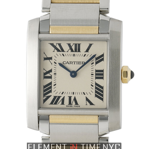 Cartier Tank Francaise Medium 25mm Steel 18k Yellow Gold