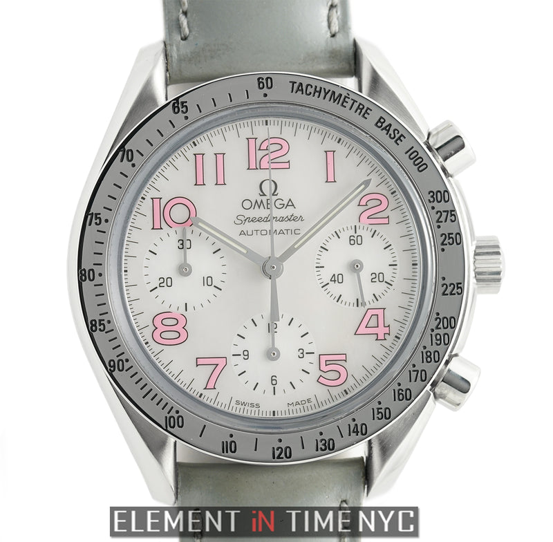 Lady Chronograph Steel 36mm Mother Of Pearl Dial Pink Numerals