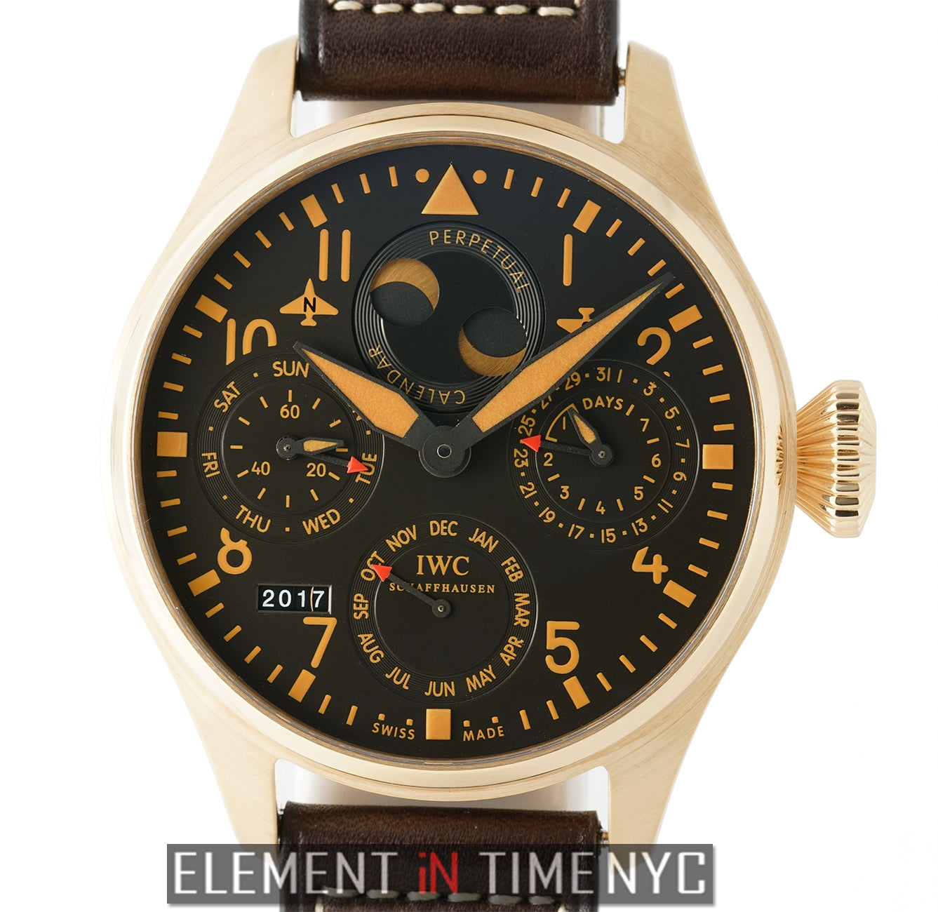 Iwc big pilot outlet perpetual calendar orange