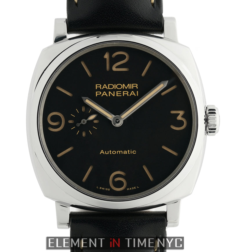 Panerai Radiomir 1940 3 Days Steel 45mm Black Sandwich Dial Q