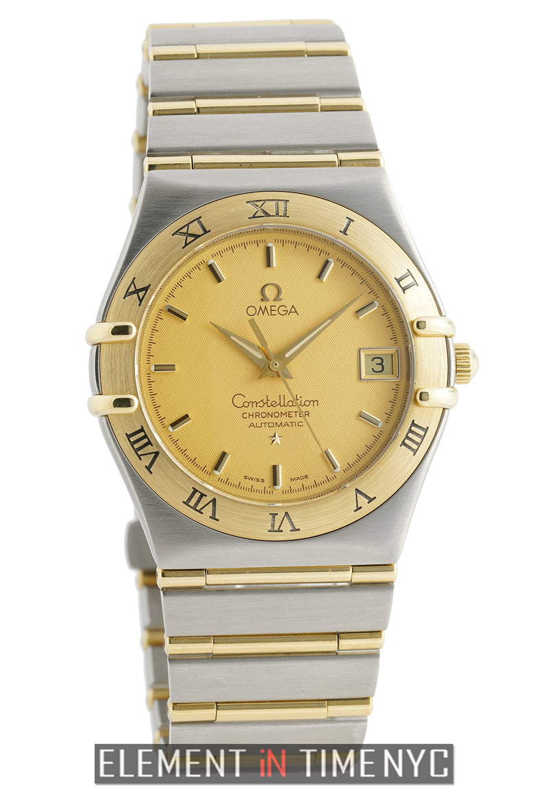 Steel & 18k Yellow Gold 36mm Champagne Index Dial Automatic