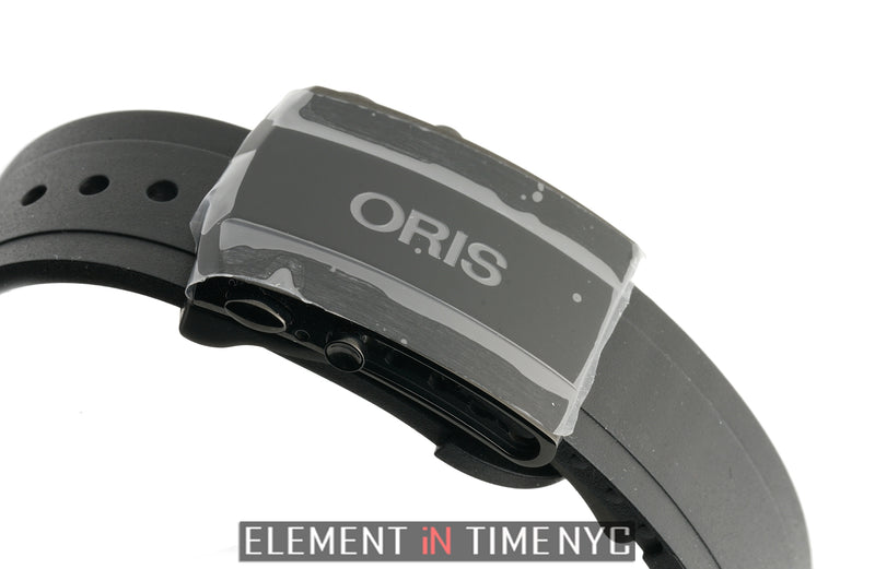 Aquis Date DLC Coated Stainless Steel 43mm Black Dial