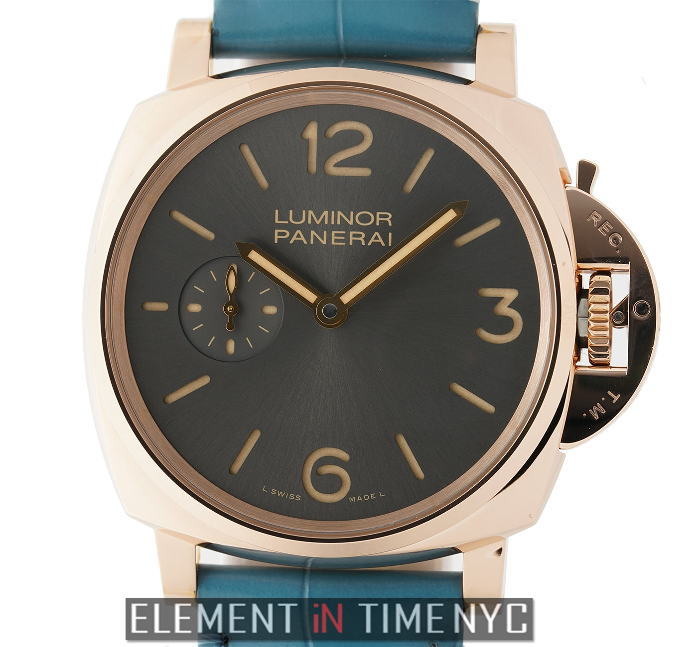 Panerai Luminor Due 3 Days 18k Rose Gold 42mm Anthracite Dial PAM