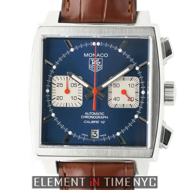 Vintage Caliber 12 Chronograph Stainless Steel 39mm Blue Dial