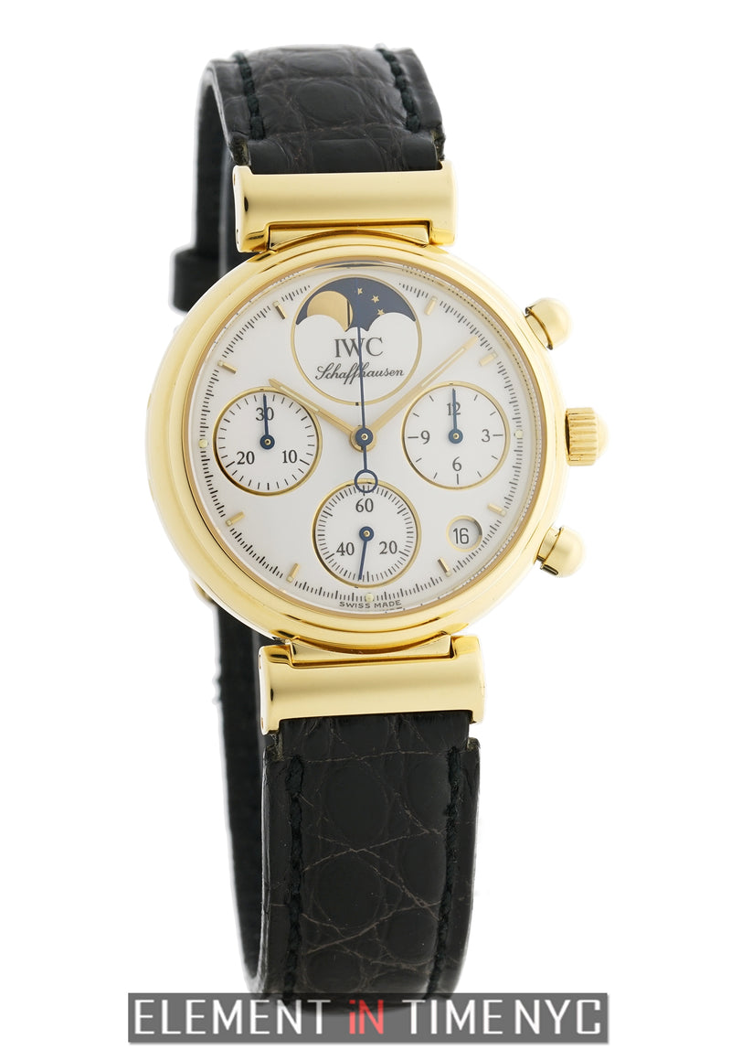 Chronograph Moonphase 18k Yellow Gold 29mm White Dial