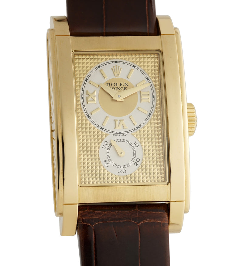Prince 18k Yellow Gold 28mm Champagne Gold Dial