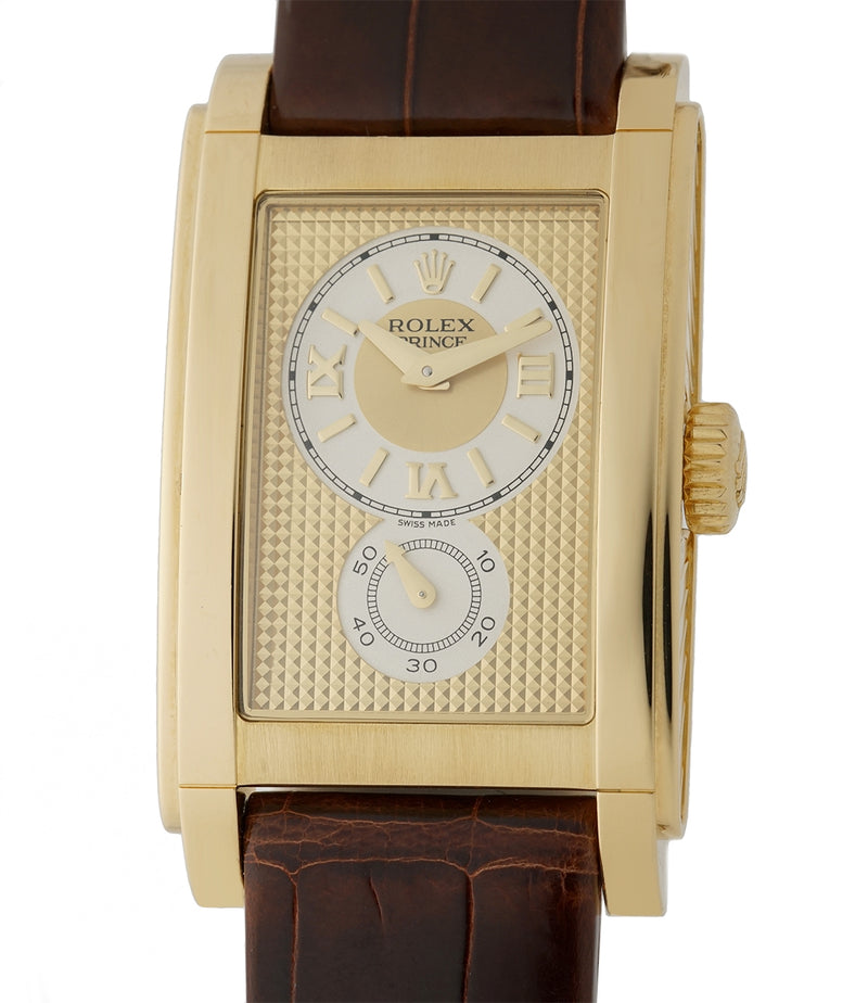 Prince 18k Yellow Gold 28mm Champagne Gold Dial
