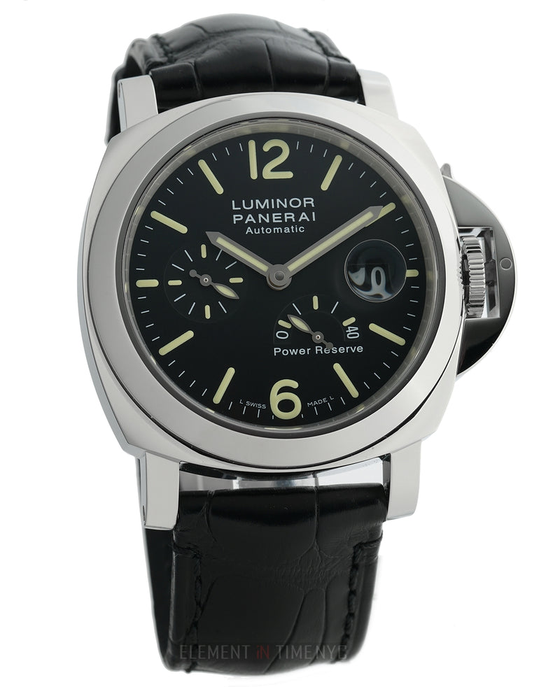 Power Reserve 44mm Steel Black Dial Automatic