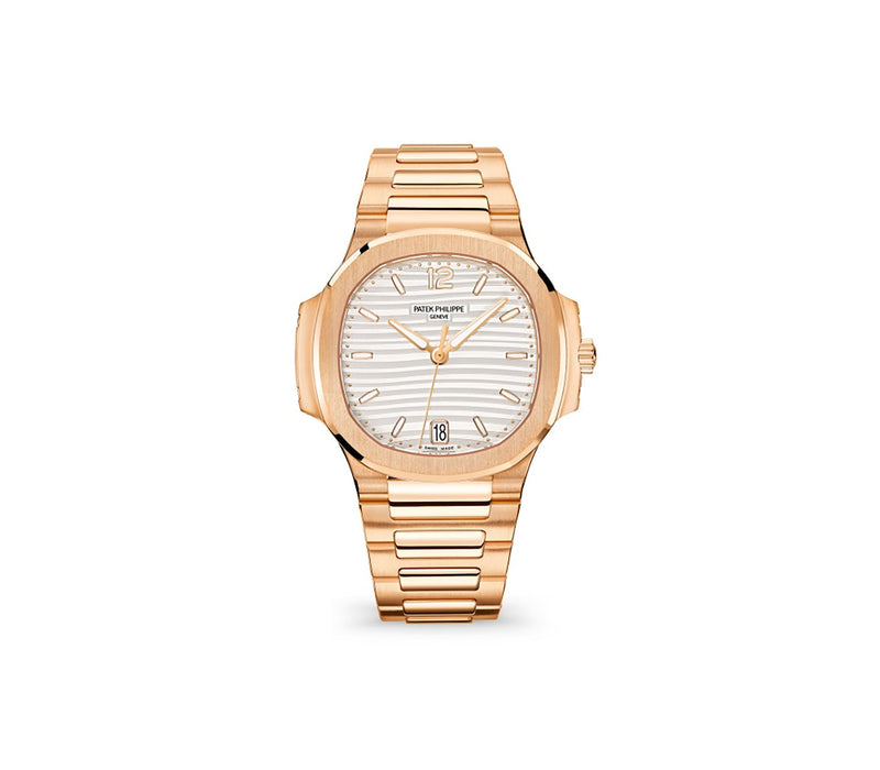 Patek Philippe Nautilus Rose Gold 35mm Silver Opaline Dial 7118 1R 001 Element iN Time NYC