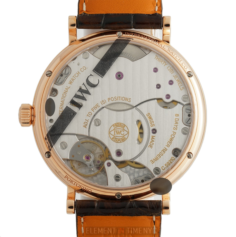 Hand Wound Eight Days 45mm 18k Rose Gold Ardoise Dial