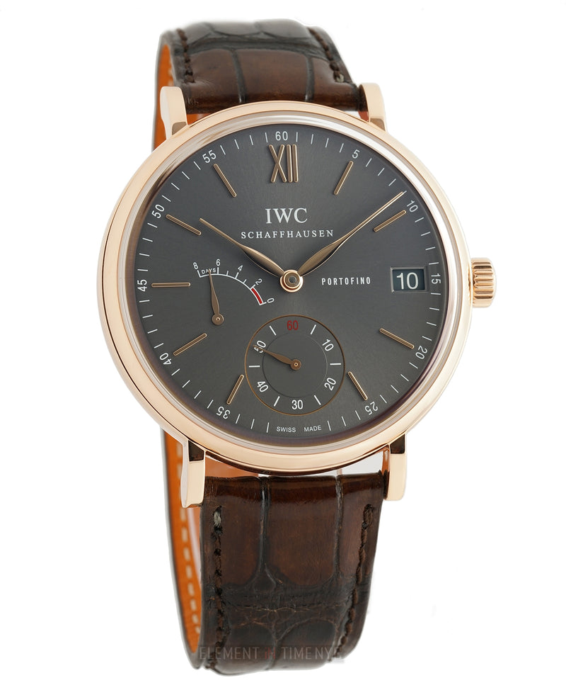 Hand Wound Eight Days 45mm 18k Rose Gold Ardoise Dial