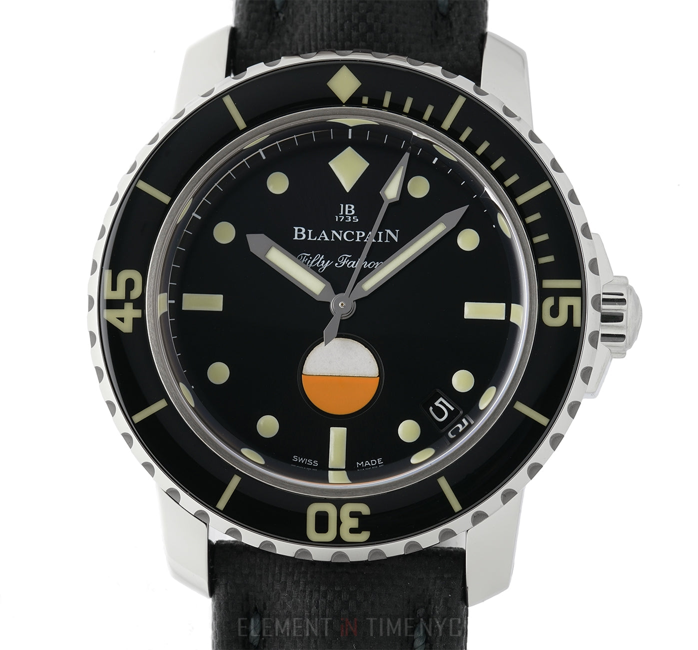 Blancpain Fifty Fathoms Stainless Steel Black Dial 5008 1130 B52A