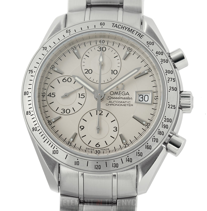 Date Chronograph Stainless Steel 40mm Silver Dial Automatic