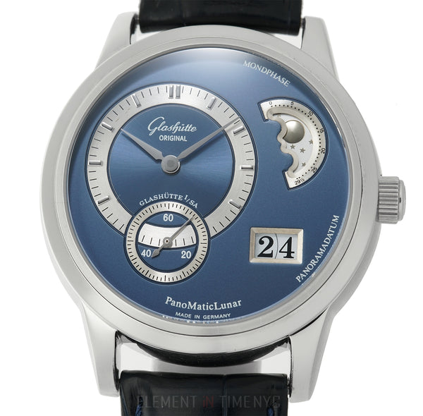 PanoMaticLunar Steel 39mm Blue Dial Automatic