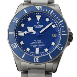 Titanium & Steel Blue Dial Ceramic Bezel 42mm In-House Movement And Unpolished