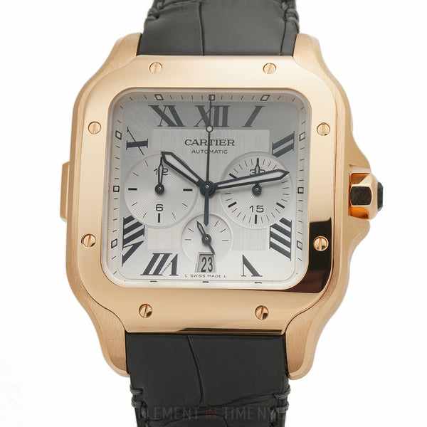 Cartier Santos WGSA0017 Chronograph XL 18k Rose Gold In