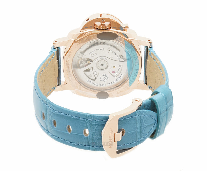 Due 18k Rose Gold Ivory And Blue Dial 38mm 3 Days