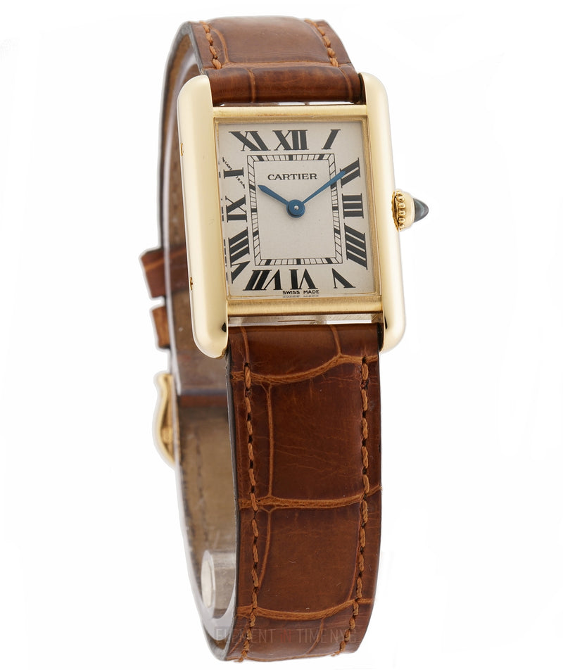 Cartier Tank Louis W1529856 18K Yellow Gold Ladies Watch Box Papers
