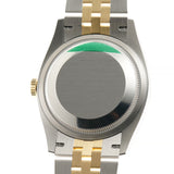 36mm Steel & Yellow Gold Fluted Bezel Olive Green Roman Diamond VI and IX Dial Jubilee Bracelet