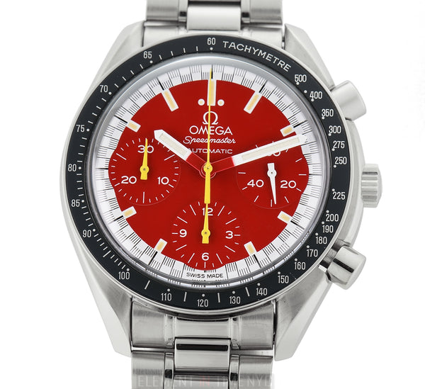 Schumacher Reduced Chronograph Steel 39mm Red Dial