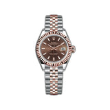 28mm Steel and 18k Everose Gold Chocolate Index Dial Jubilee