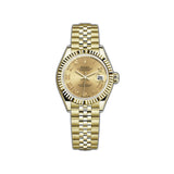 28MM 18k Yellow Gold Champagne Roman Dial Jubilee Bracelet