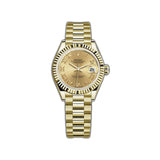 28MM 18k Yellow Gold Champagne Roman Dial President Bracelet