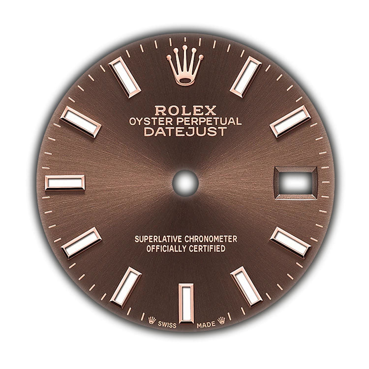 28mm Steel and 18k Everose Gold Chocolate Index Dial Oyster