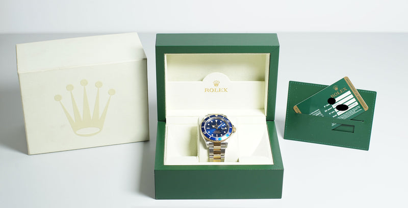 Steel & 18k Yellow Gold Blue Dial V Serial 2009